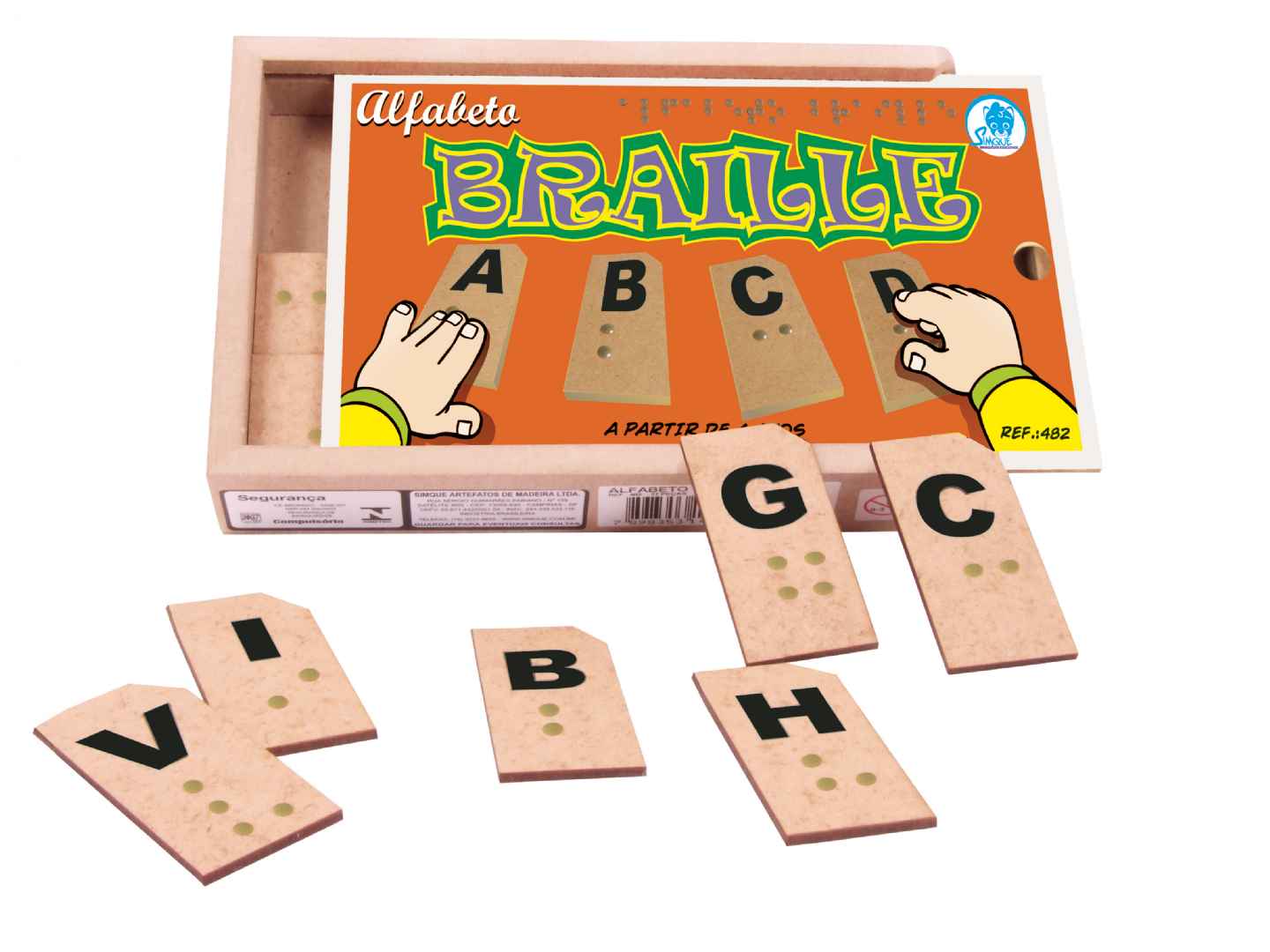 Alfabeto Braille Em MDF LojaApoio