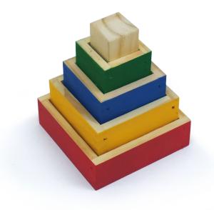Cubo de Encaixe Caixas de Encaixe Coloridas MDF