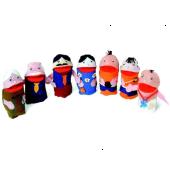 Fantoches Fam�lia Branca 7 Personagens