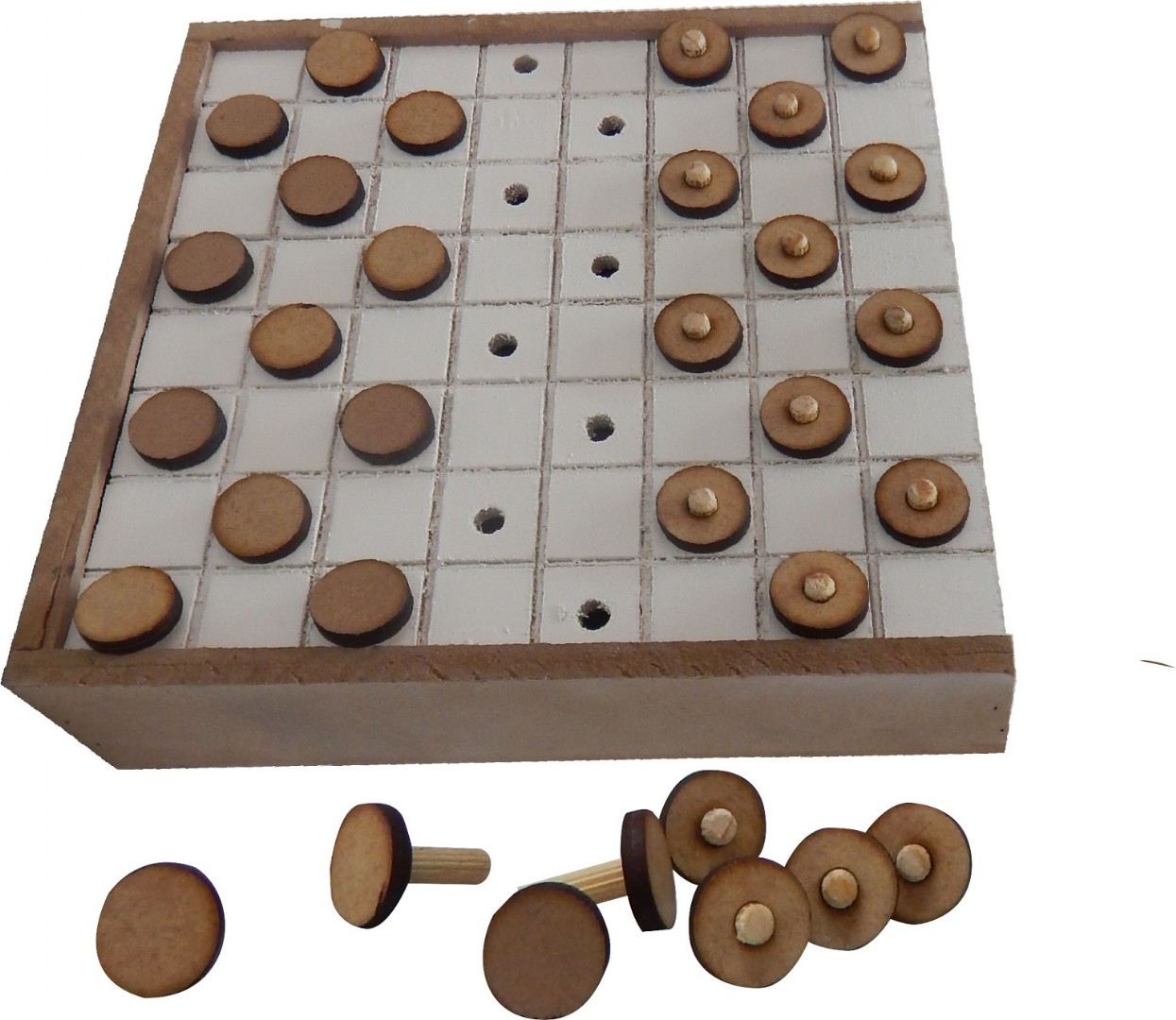 Jogo De Damas Adaptado Braille MDF