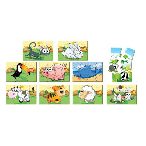 Quebra-cabe�a Animais Em Mdf