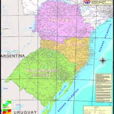 Mapa Brasil Regi�o Sul Pol�tico e Rodovi�rio
