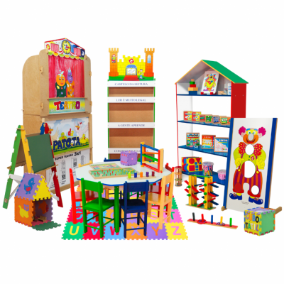 BRINQUEDOTECA MASTER 34 Itens Educativos Brinquedotecas Escolares