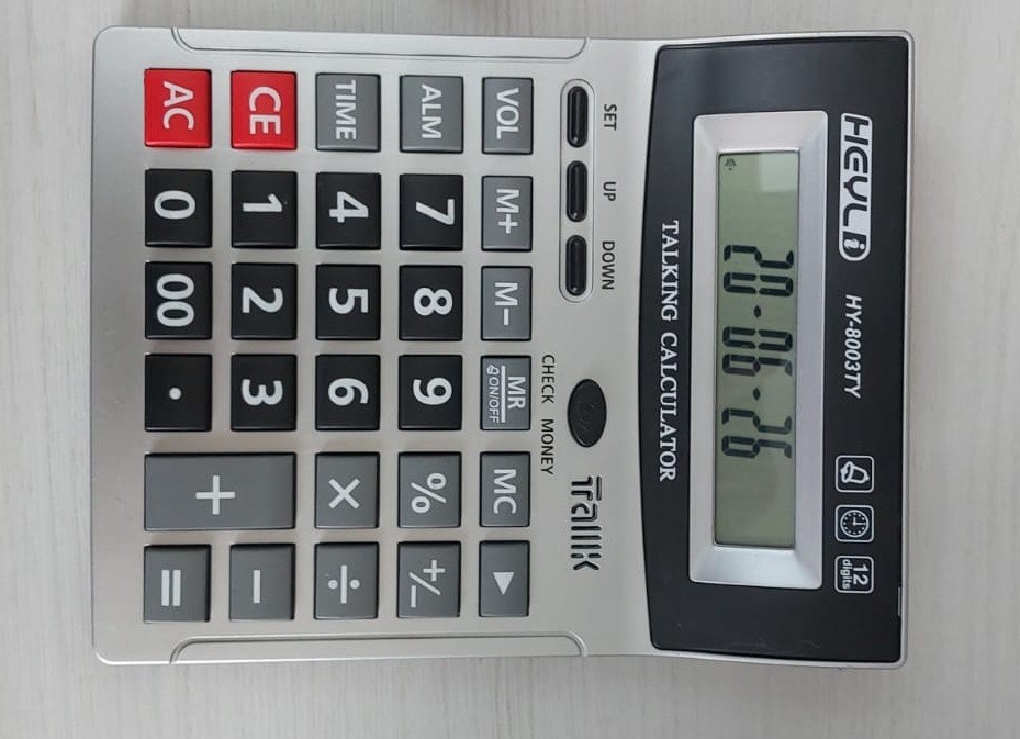 CALCULADORA SONORA PARA DEFICIENTES VISUAIS 12 D�GITOS