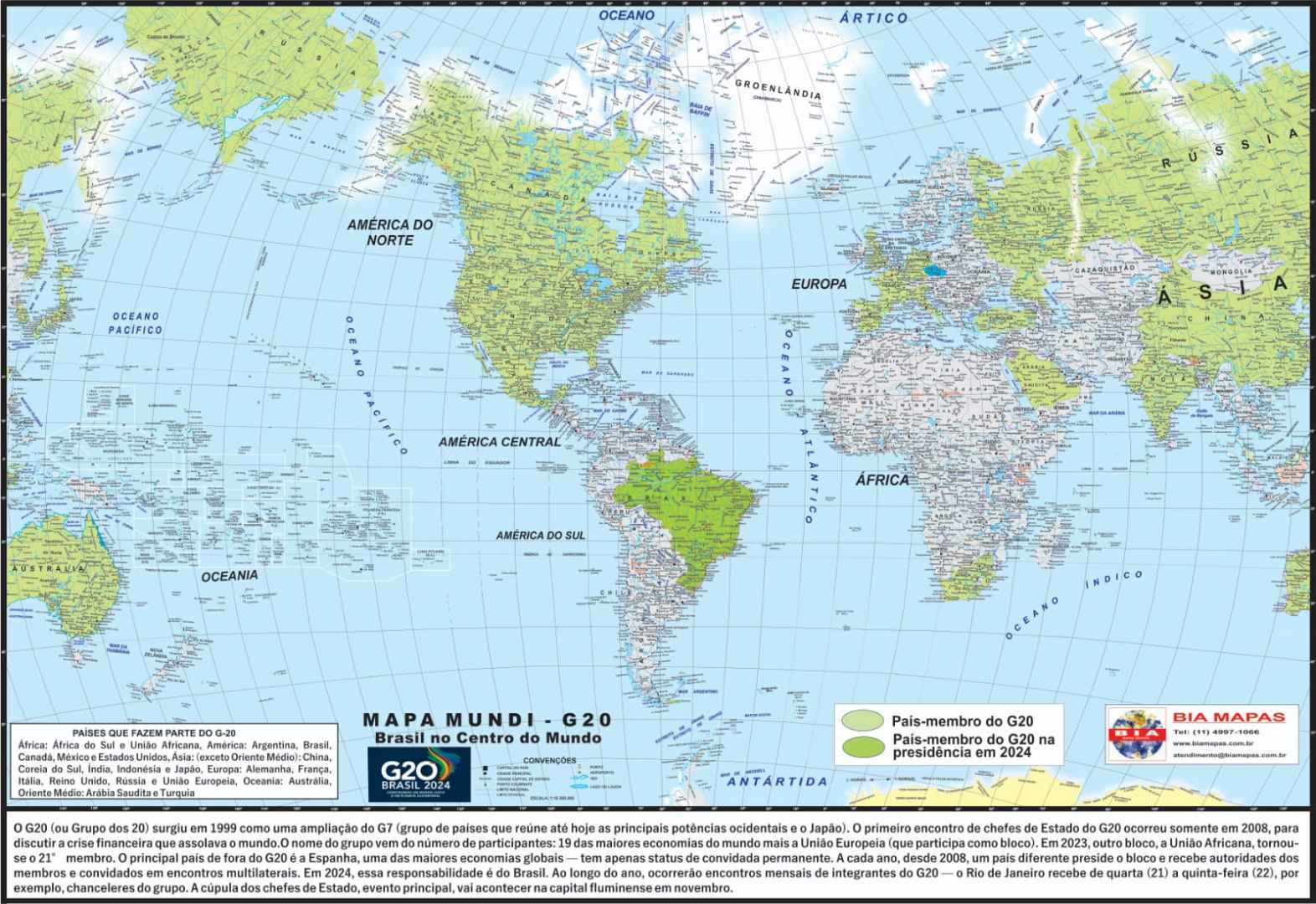 Mapa Mundi G-20