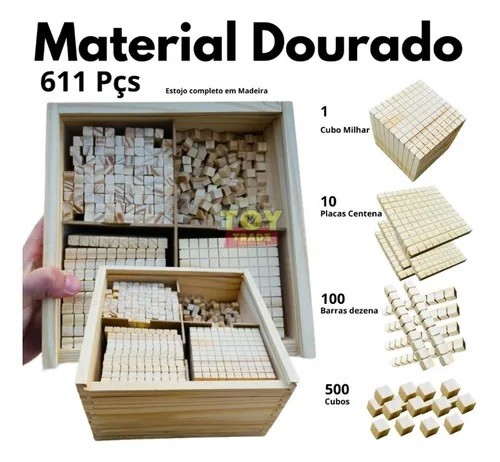 MATERIAL DOURADO 611 PE�AS MADEIRA DOURADO DO PROFESSOR