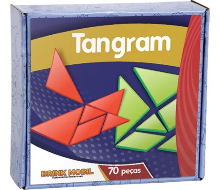 TANGRAM MDF 10 JOGOS 70 PE�AS Jogo Chines Tangran